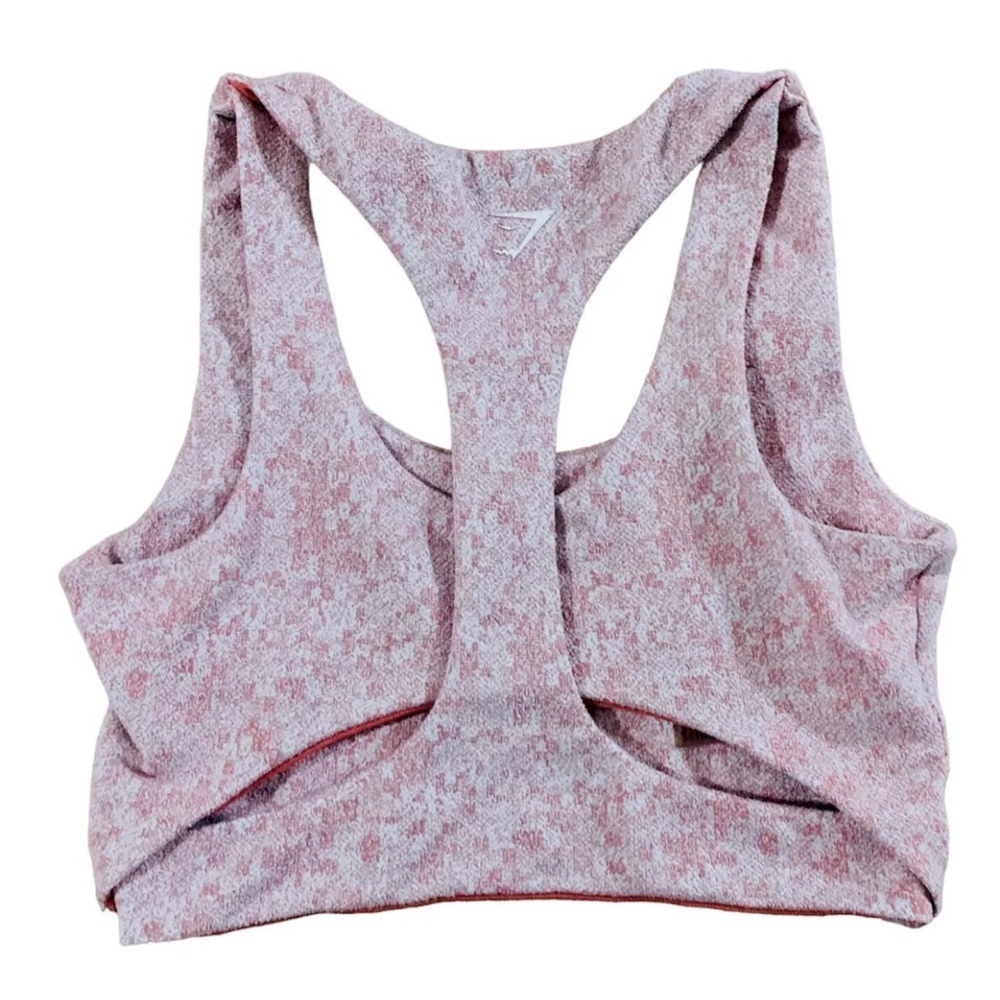 Gymshark Ribbed Sport Bra Dry Management Fleur Texture Pink Sz XS
Racerback - Picture 2 of 3